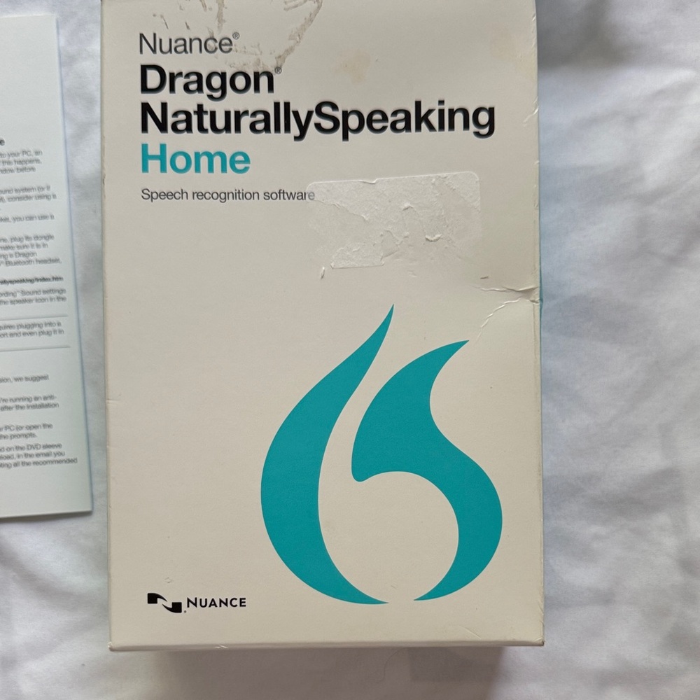 Dragon NaturallySpeaking Home Software - White